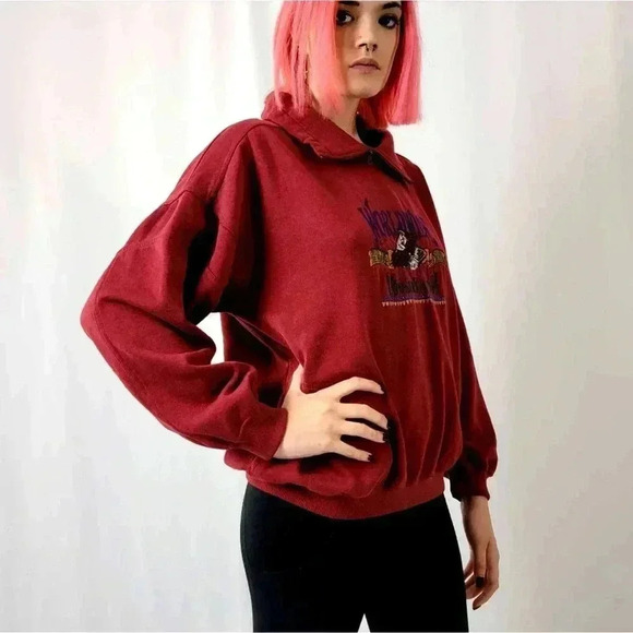 Vintage 90s Worldwide Consevation Fleece Pullover Sweatshirt - M - Picture 7 of 8